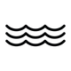 black waves icon