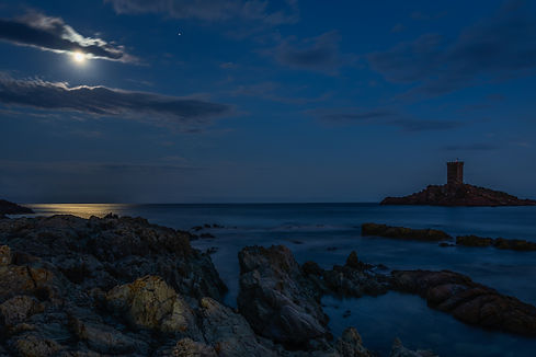 île d'Or Saint-Raphaël nuit mer