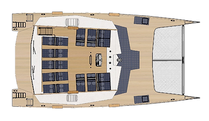 Baila catamaran upper deck plan
