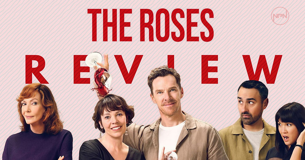 The cast of 'The Roses'. Text reads "The Roses Review"