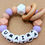 Thumbnail: Personalised Teething Toy - Nudes,Peach & Lavender