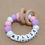 Thumbnail:  Personalised Teething Toy - Pastel Lavender Hex & Marble