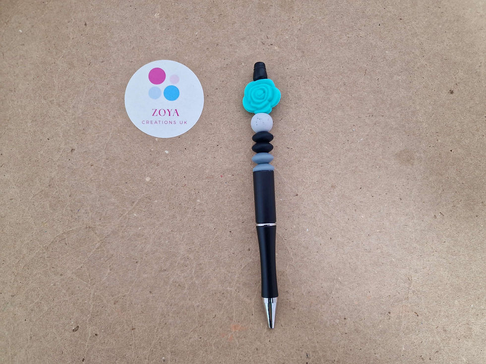 Thumbnail: Silicone Beadable Pen-  Rose Bead