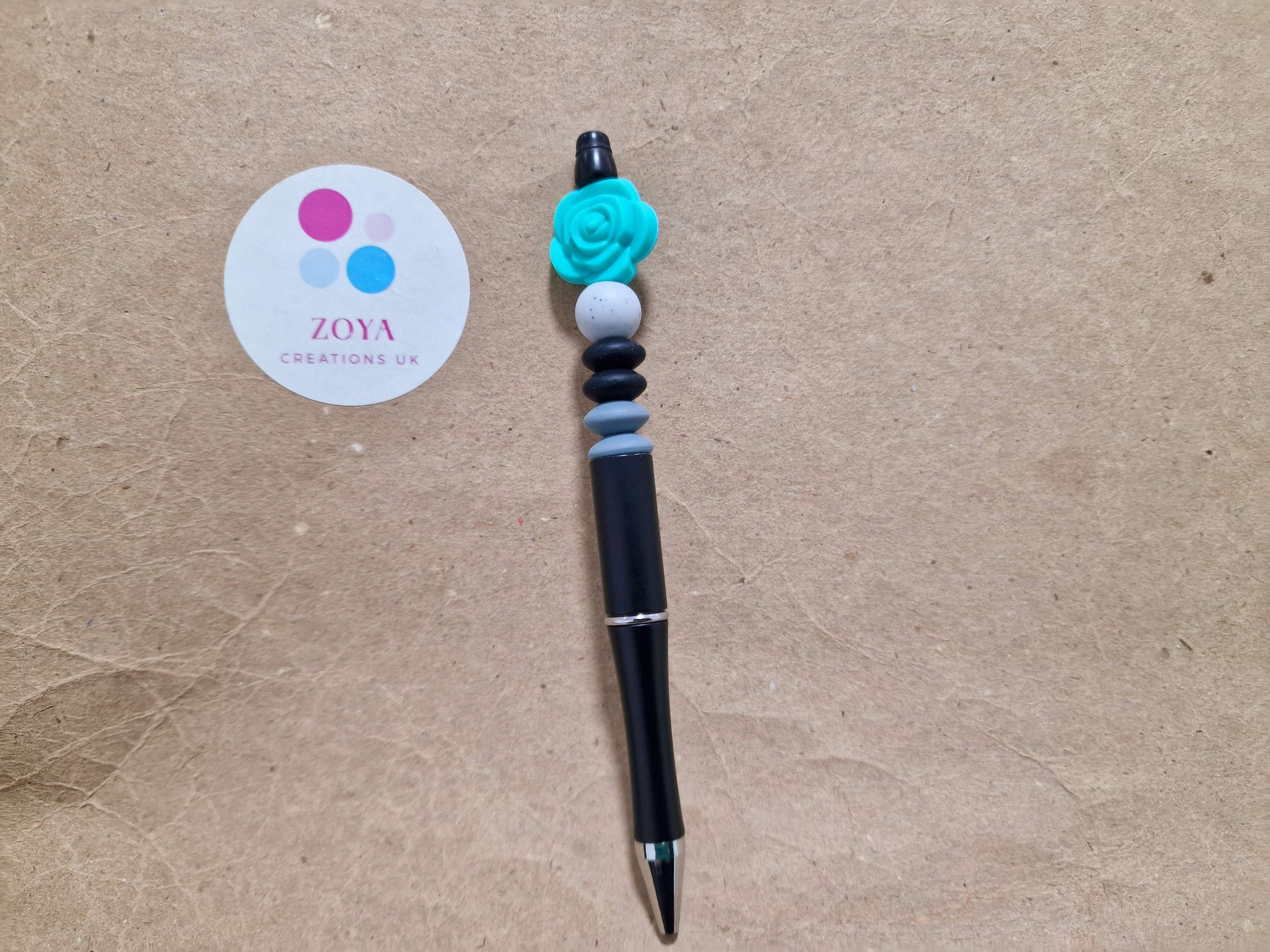 Silicone Beadable Pen- Rose Bead