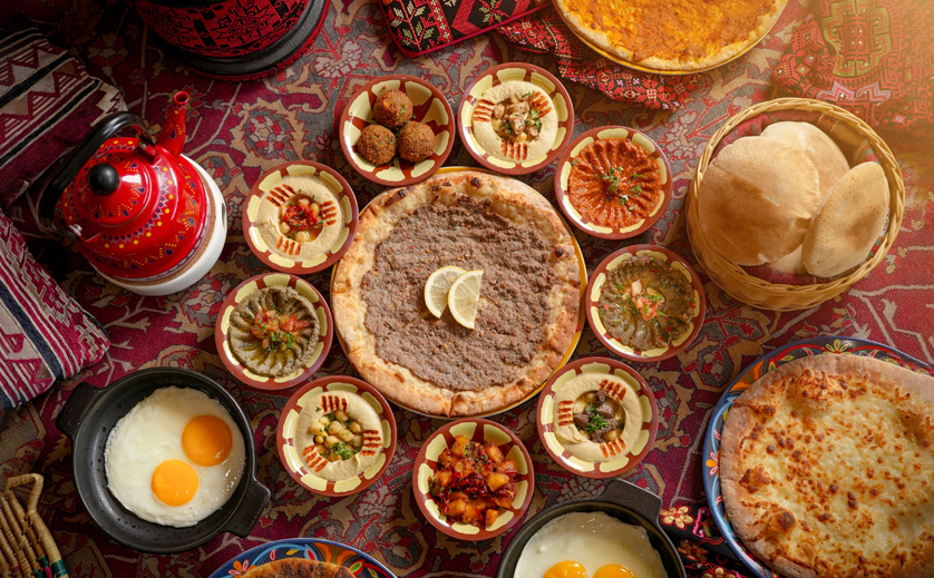 Arranged Food and Objects