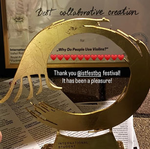 Un altro meritato riconoscimento per "Why Do People Use Violins" al Festival Internazionale Istfestbg in Bulgaria