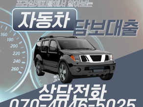 무입고 자동차담보대출 한도 DSR 전부!