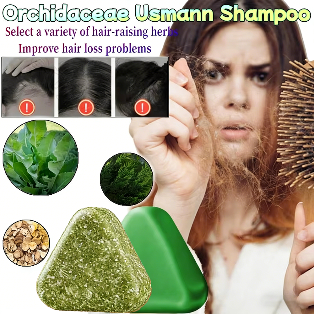 Natural Herbal Shampoo Soap Usman Grass Handmade Soap Hair Nourishing, Oil Contr