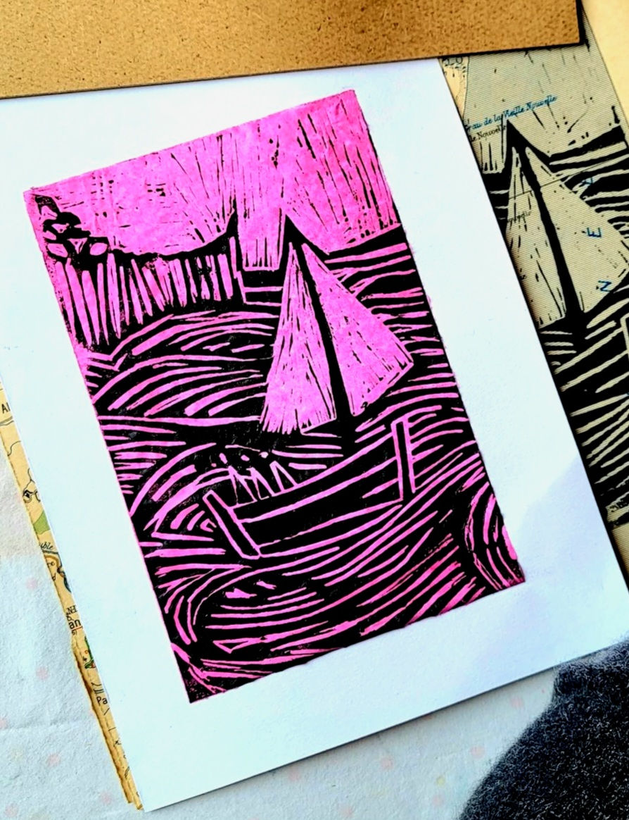 Introduction to Lino Printing with Chine collé