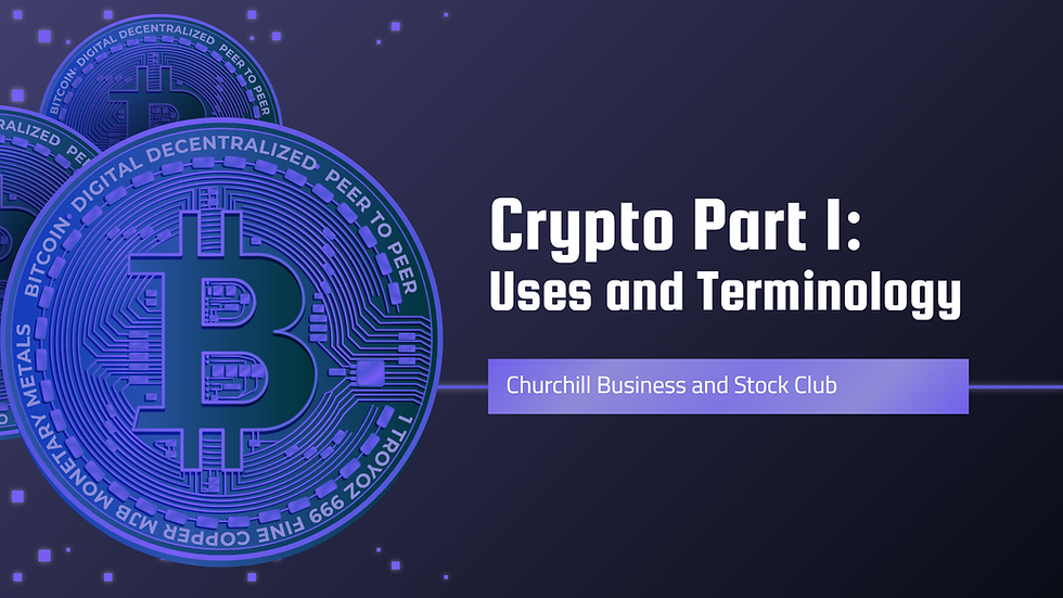 Crypto Part 1 - Uses and Terms | 1/13/25