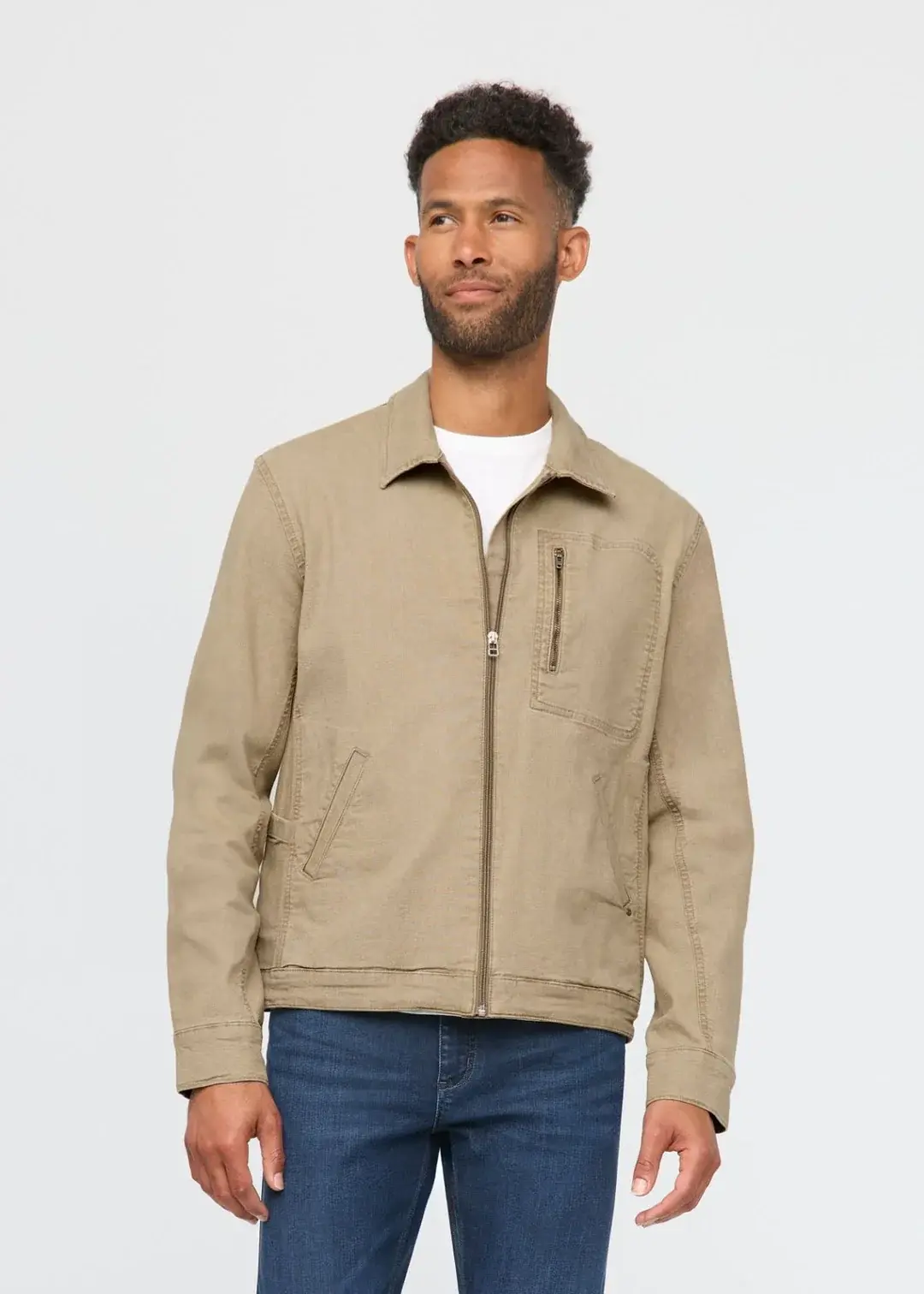 Duer Stretch Canvas Utility Jacket Tan