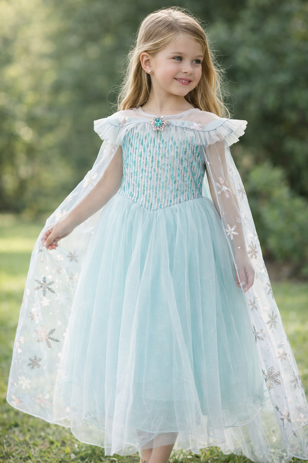 Girl's Disney Elsa Ice Princess Frozen Dress Costume