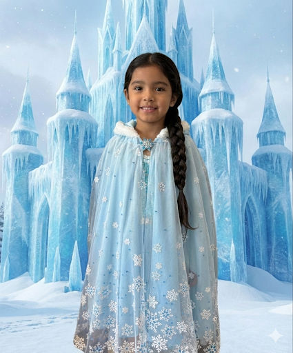 Girl's Disney Frozen Princess Elsa Hooded Cape Cloak