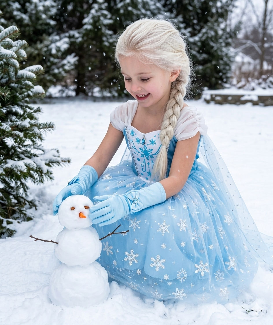 Girl's Disney Elsa Ice Princess Frozen Dress Costume