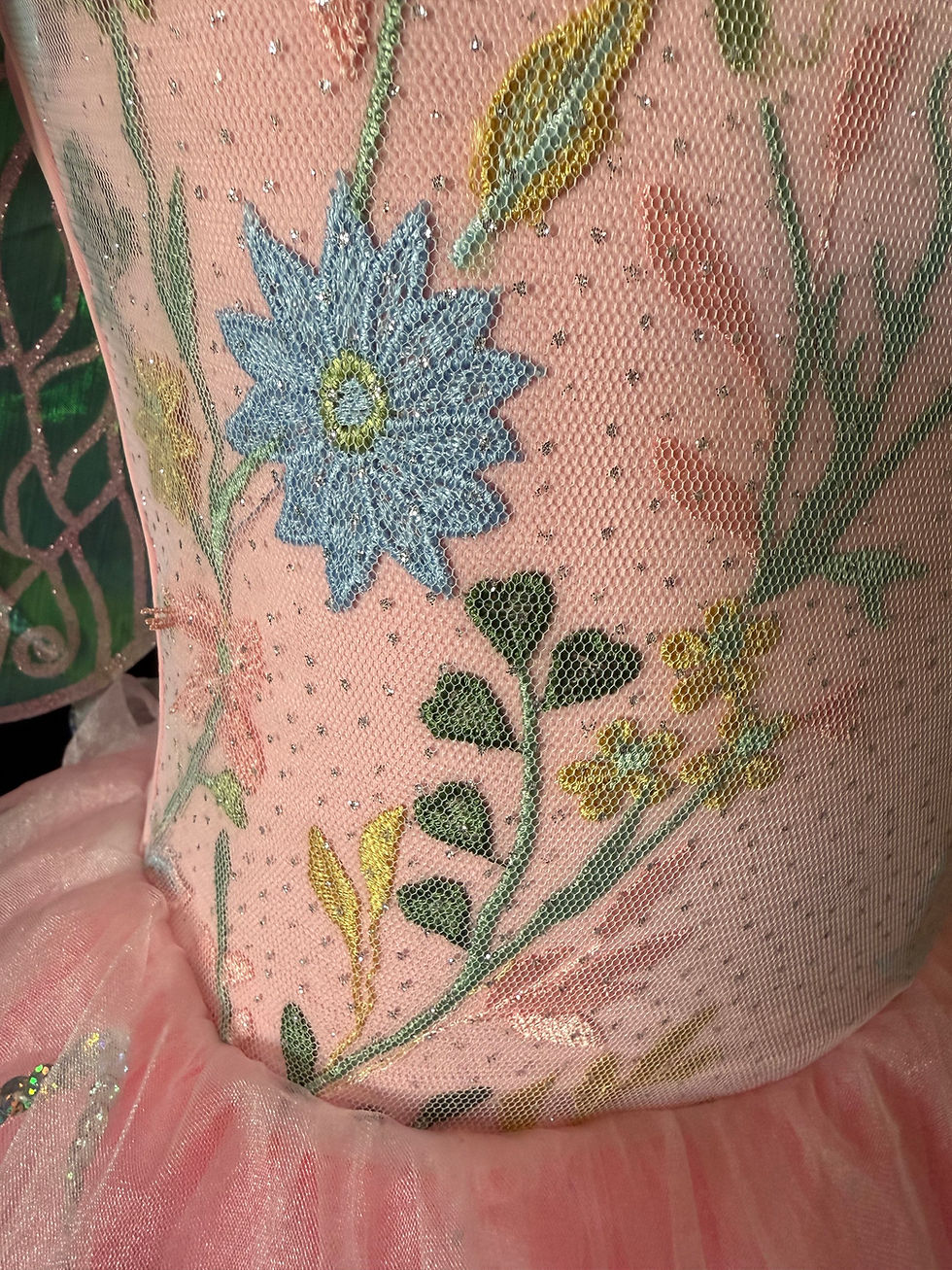 Thumbnail: Girl's Deluxe Pink Embroidered Fairy Dress Halloween Costume