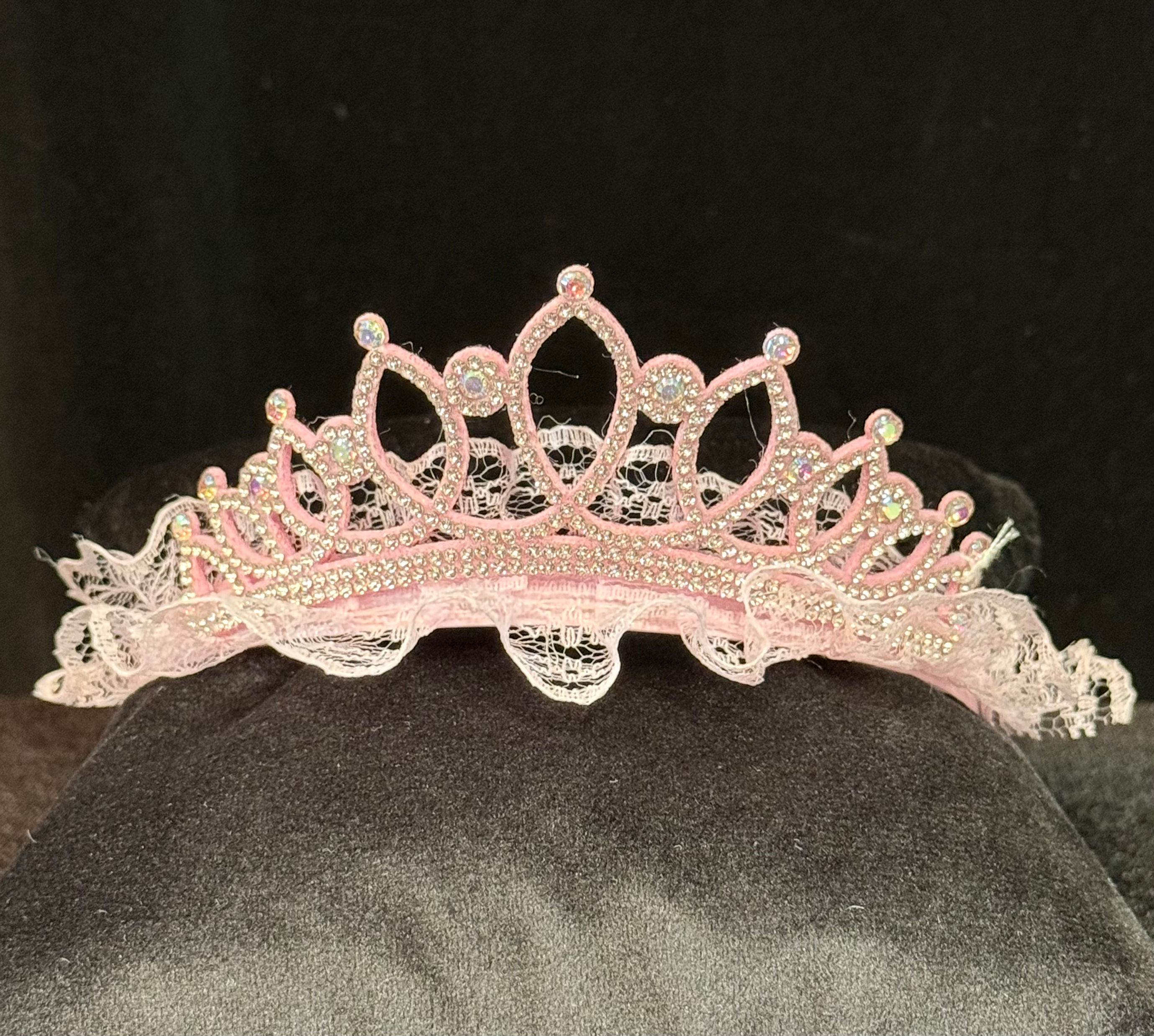 Pink Felt Princess Headband Tiara 