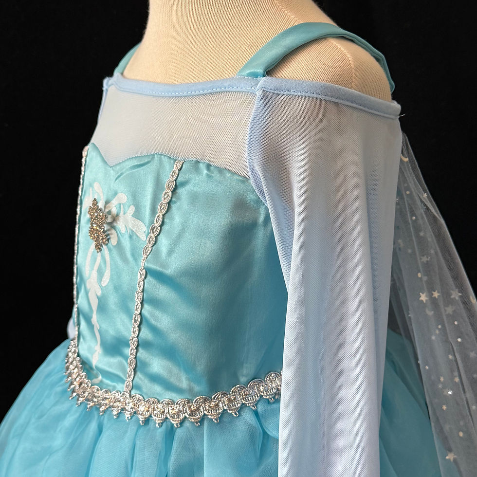 Thumbnail: Girl's Frozen Elsa Dress With Cape