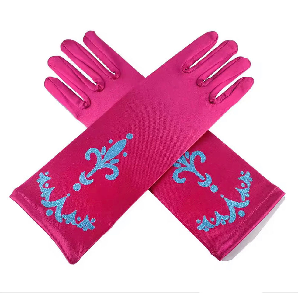 Thumbnail: Girl’s Glittered Satin Gloves