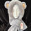 Thumbnail: Kid or Adult Soft Faux Fur Bear Hat Scarf Combo