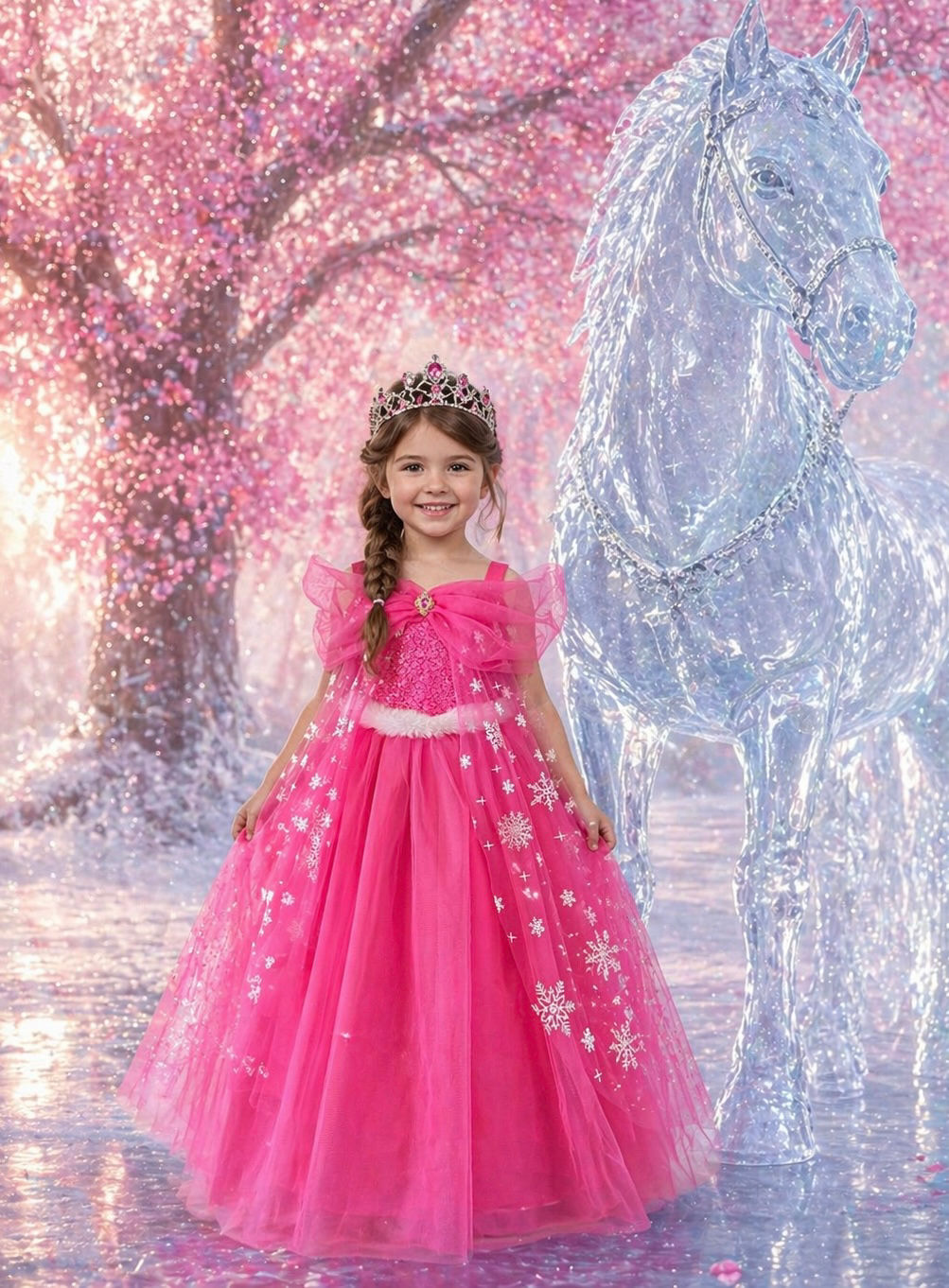 Girl's Pink Disney Frozen Elsa Dress Costume