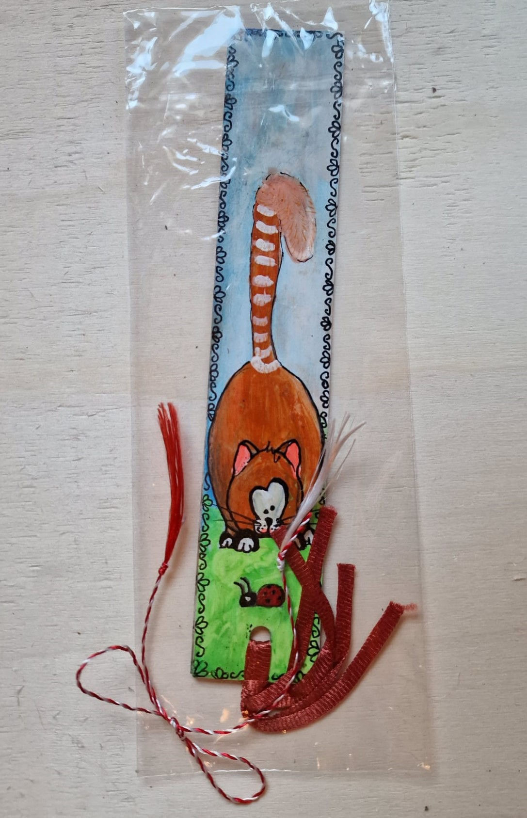 Martisor Semn de carte Pictat Manual