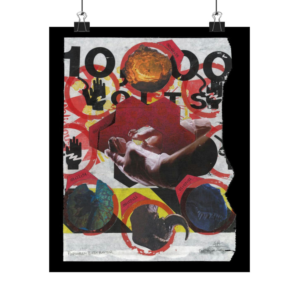 Thumbnail: Popcorn - Baby Raptor, Reproduction Print