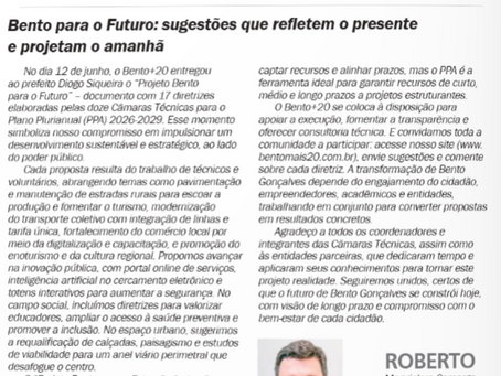 BENTO PARA O FUTURO: SUGESTÕES QUE REFLETEM O PRESENTE E PROJETAM O AMANHÃ