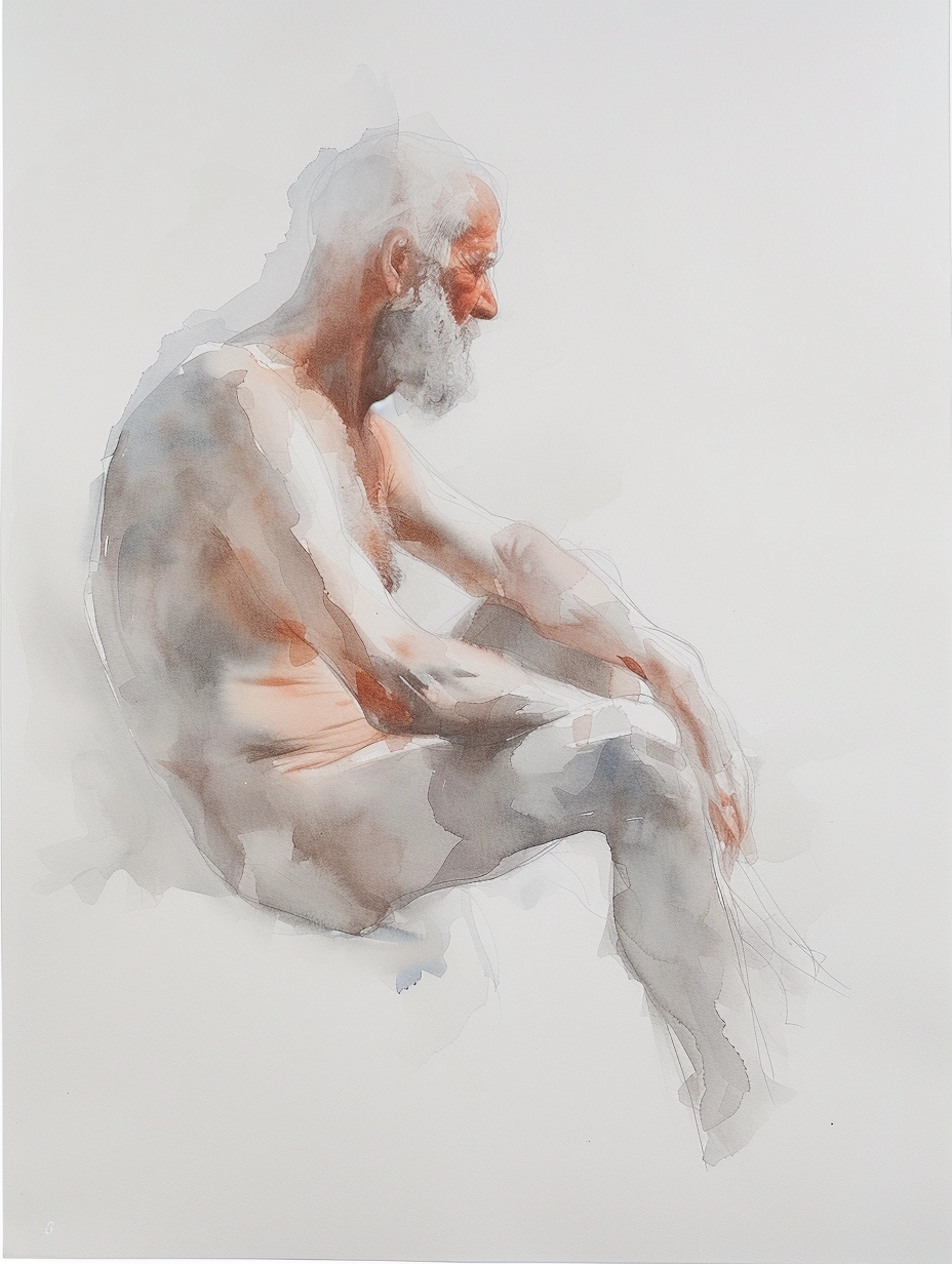 "The Grey Philosopher" - Wisdom Painted in Hues (Limited Edition)