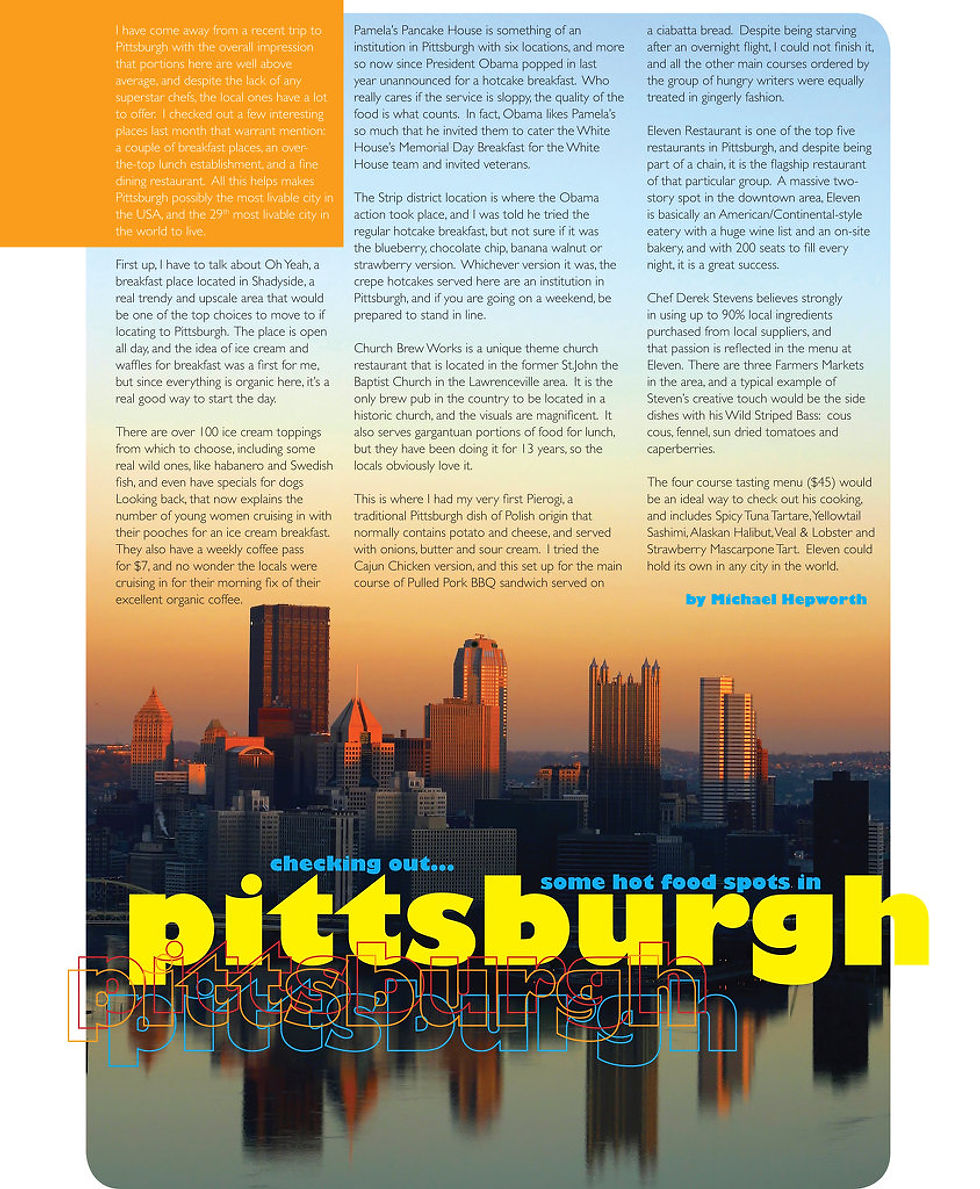 Pittsburgh - one page article