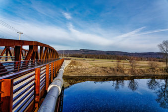 Architecture, Bridge, High-key, Monochrome, Nature, River, Sky, waters, new paltz, Wallkill river