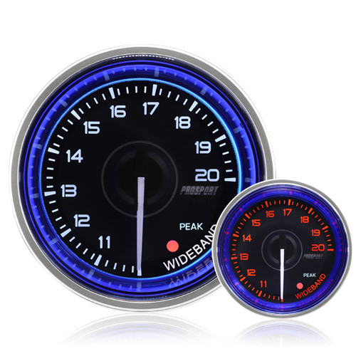 52mm Prosport Crystal Blue Peak/Warning Wideband AFR Kit Prosport