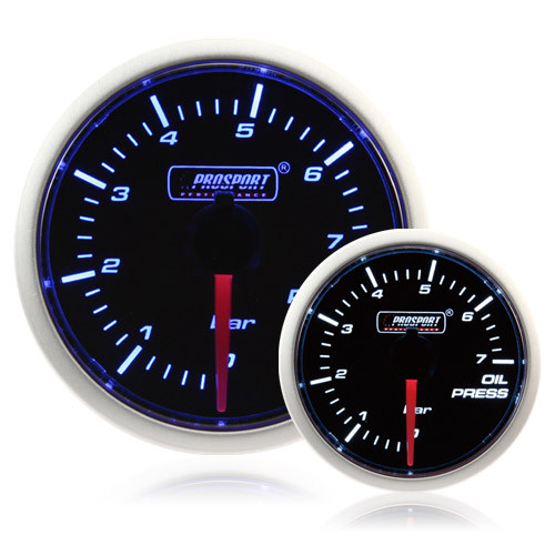 Prosport 52mm Super Smoked Blue / White Water Temperature Deg C