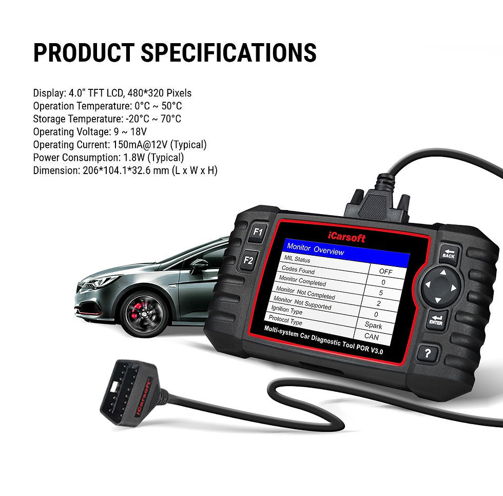 Thumbnail: ICARSOFT POR V3.0 Diagnostic Scanner - Porsche / Cayenne