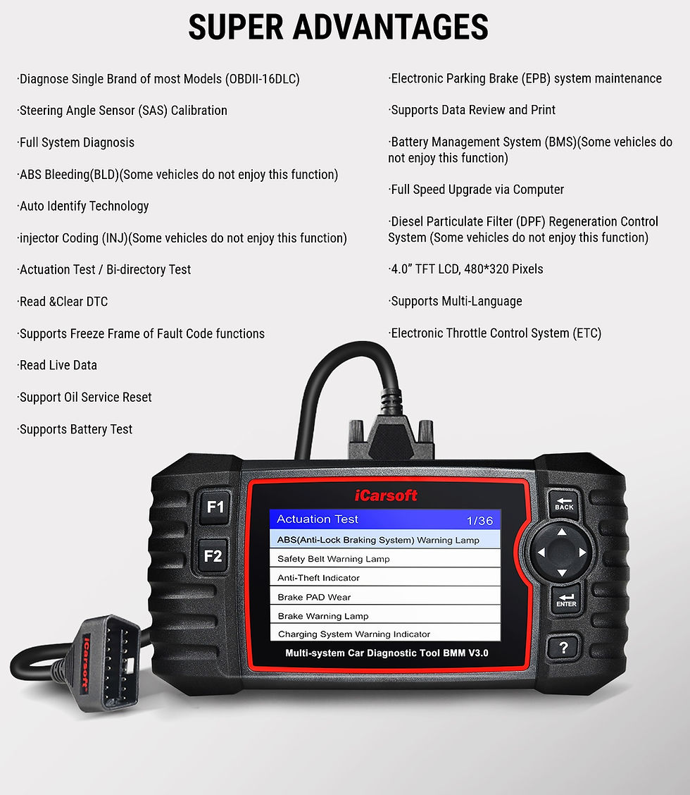 Thumbnail: ICARSOFT BMM V3.0 Diagnostic Scanner - BMW & MINI