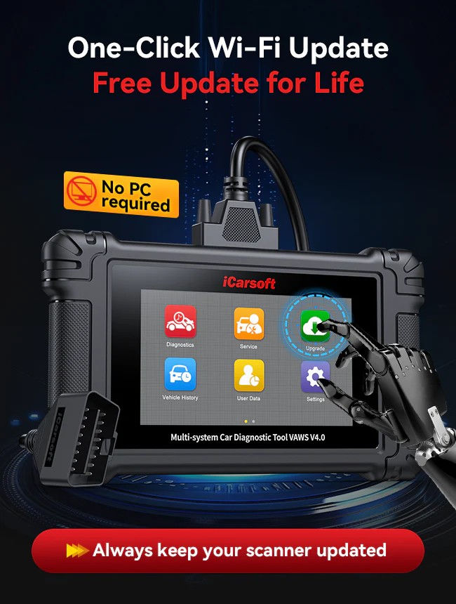 Miniatyrbild: ICARSOFT VAWS V4.0 For VW Audi Skoda Seat VAG Touch Screen Diagnostic Scanner