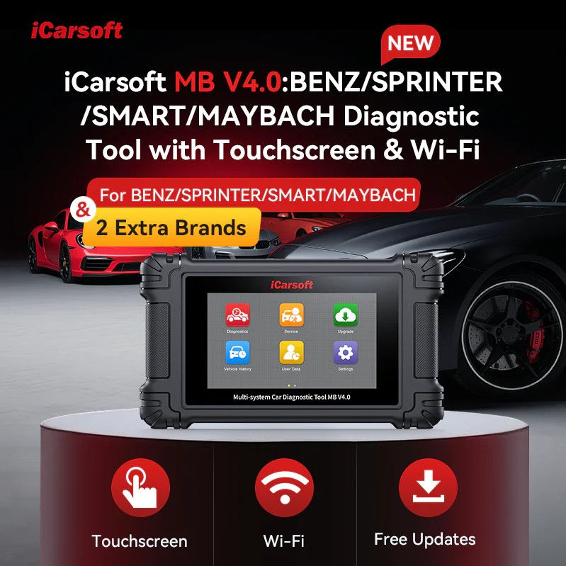 Thumbnail: ICARSOFT MB V4.0 For Mercedes Benz Touch Screen Diagnostic Scanner