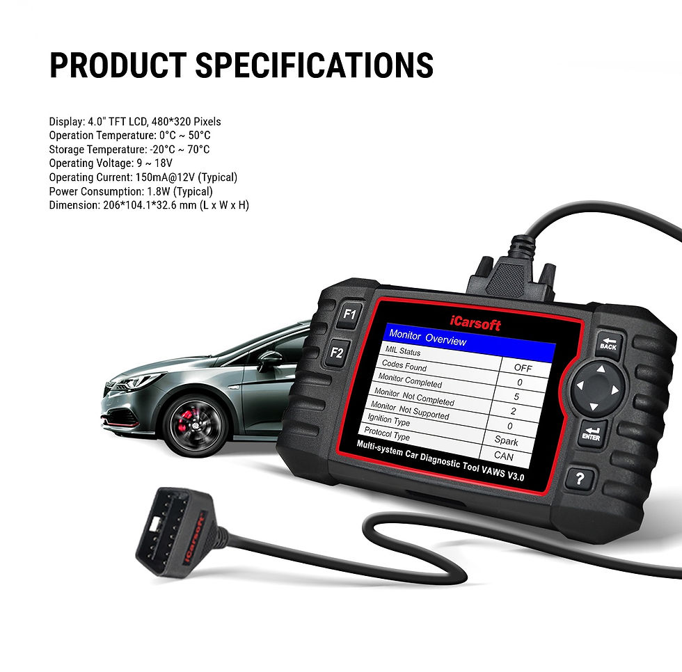 Thumbnail: ICARSOFT VAWS V3.0 Diagnostic Scanner - VW, VAG, Audi, Seat & Skoda