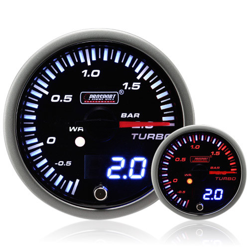 52mm Prosport JDM Dual Stepper Motor Warning Boost Gauge (Bar