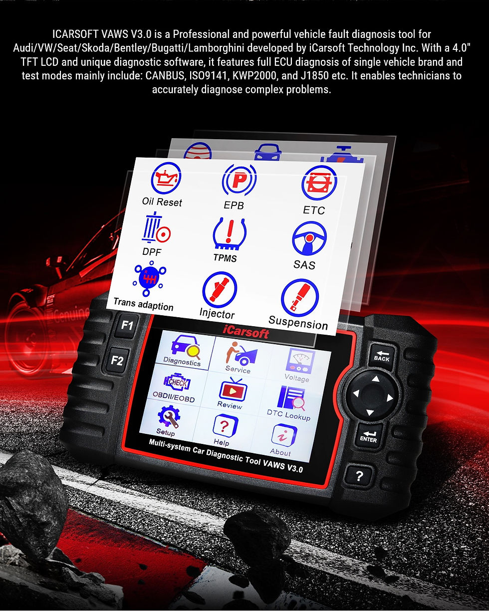 Sīktēls: ICARSOFT VAWS V3.0 Diagnostic Scanner - VW, VAG, Audi, Seat & Skoda