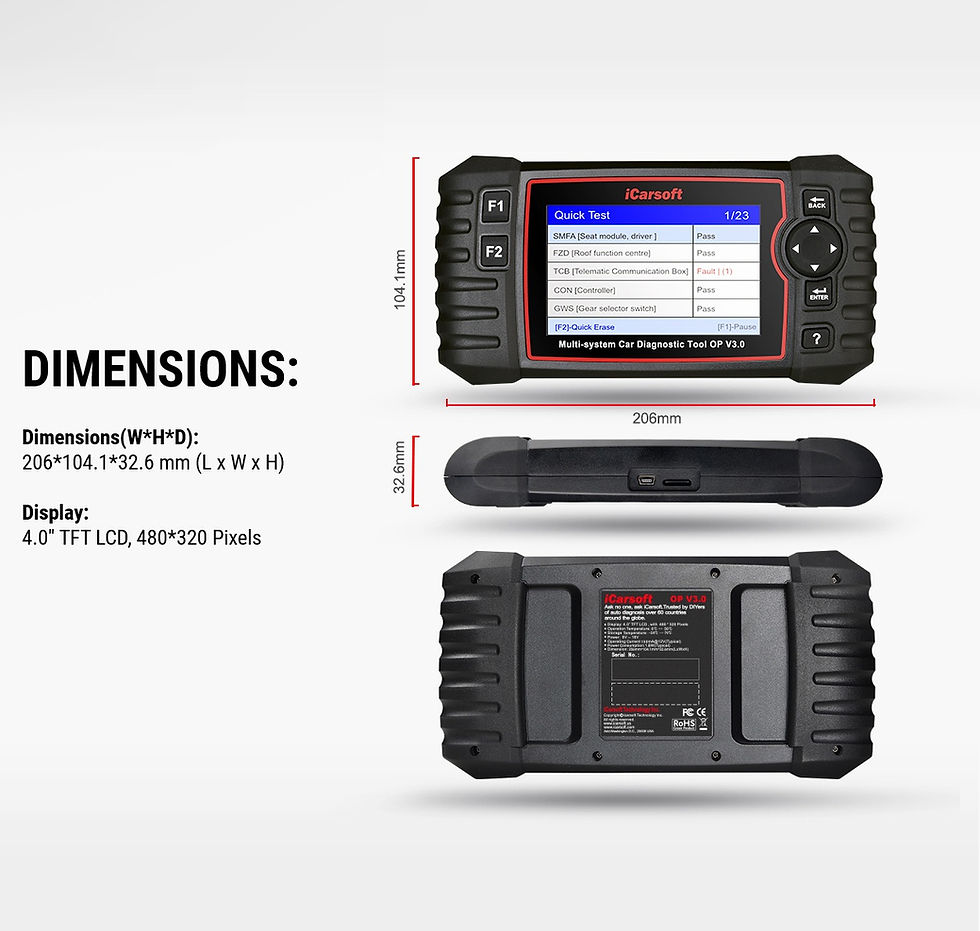 Miniatura: ICARSOFT OP V3.0 Diagnostic Scanner - Opel & Vauxhall