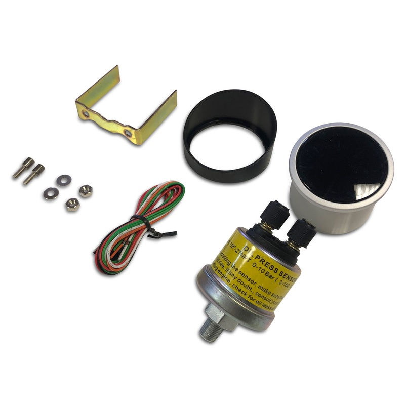 Miniatyrbild: 52mm Prosport Smoked Super Green/White Oil Pressure Gauge (PSI)