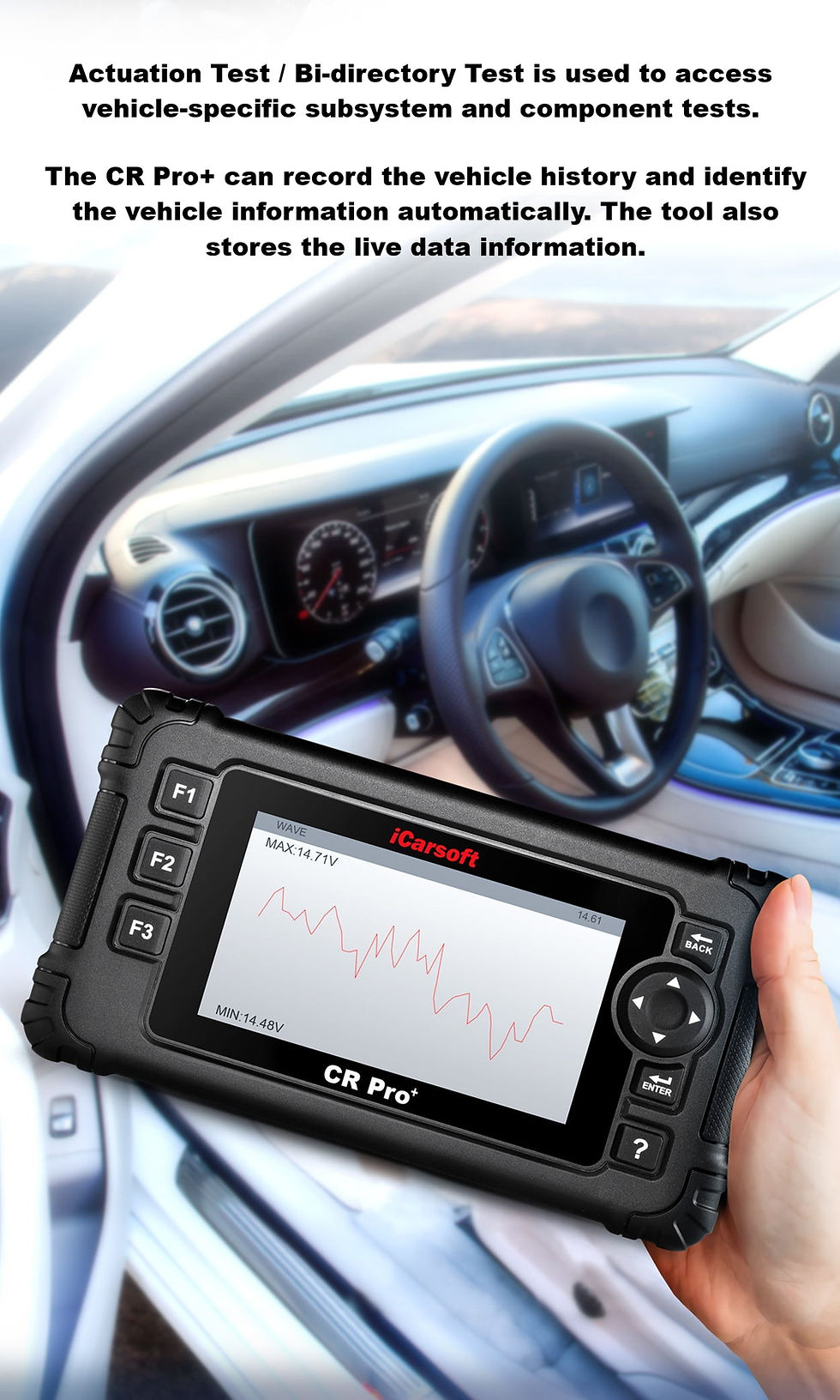 Thumbnail: ICARSOFT CR PRO+ Plus Diagnostic Scanner - Multi Vehicle