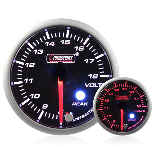 52mm Prosport Smoked Stepper Motor (Peak) Voltage Gauge Prosport
