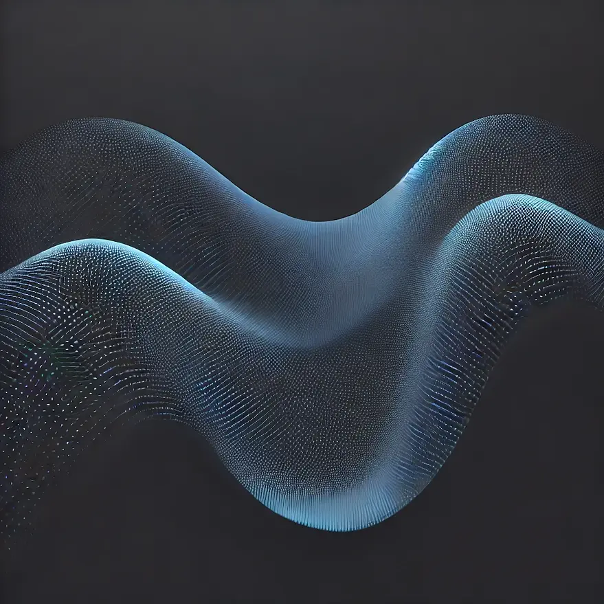 DALL·E 2025-01-16 09.51.28 - A minimalistic abstract digital artwork featuring two smooth,