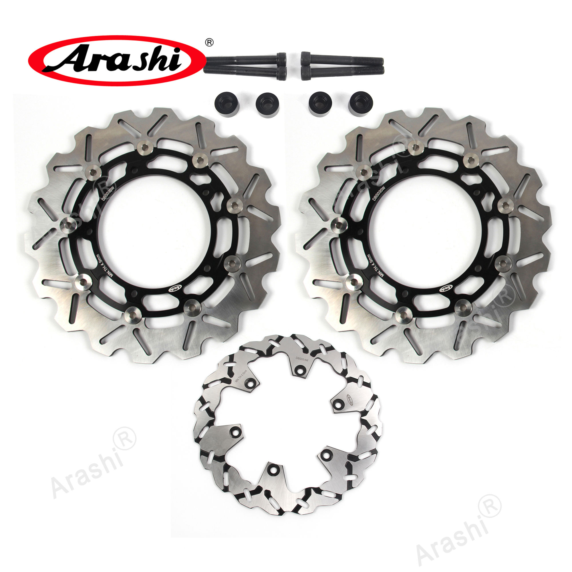 Arashi Front Rear Brake Rotor Disc Set For YAMAHA XP T-MAX 500 2004-2007