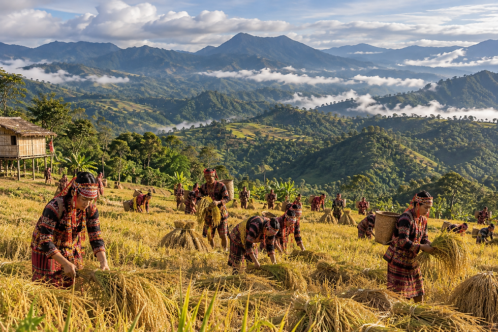 Across the mountain landscapes of Lake Sebu, upland rice farming reflects the T’boli people’s traditional way of life—connecting the community to the land, food, and generations of heritage.