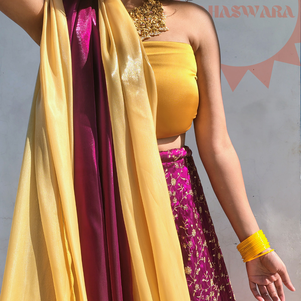 Thumbnail: Sangria Purple Lehenga
