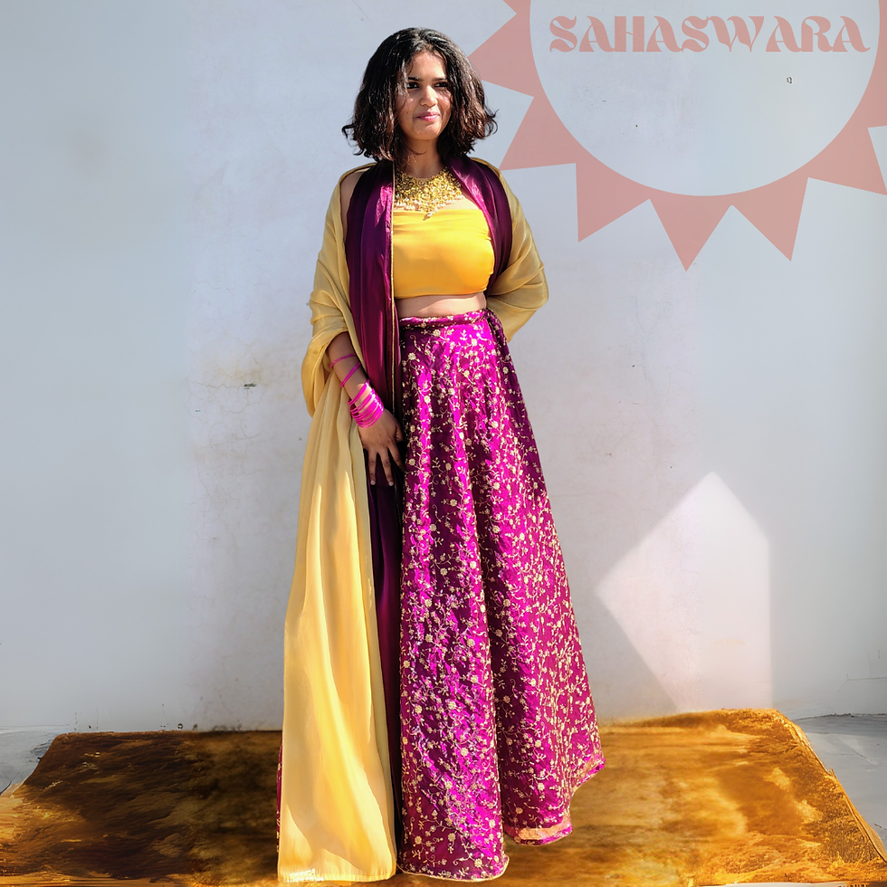 Thumbnail: Sangria Purple Lehenga