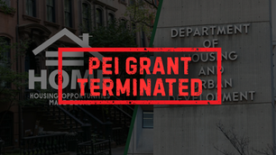Big red box that says "PEI GRANT TERMINATED"