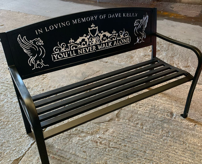 powder coated outdoor bench